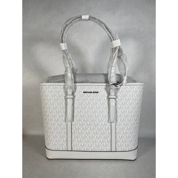 Michael Kors Jet Set Travel Small Signature Sligo Top-Zip Tote Bag NWT $448 MSRP - Picture 1 of 6
